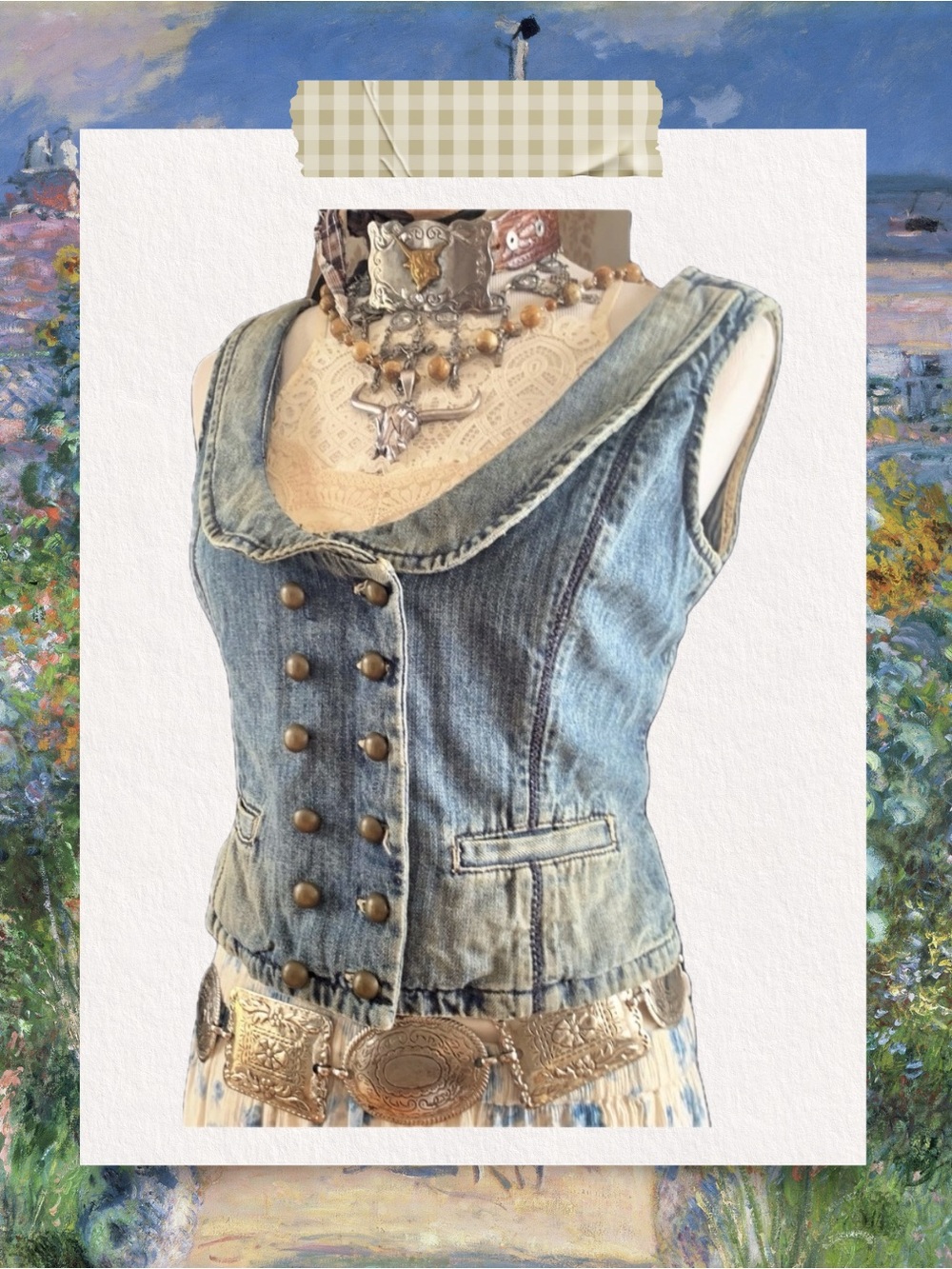Free People Denim Vest